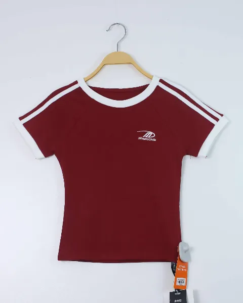 Áo phông nữ cổ tròn croptop TT 2085 trắng H12.2026.2